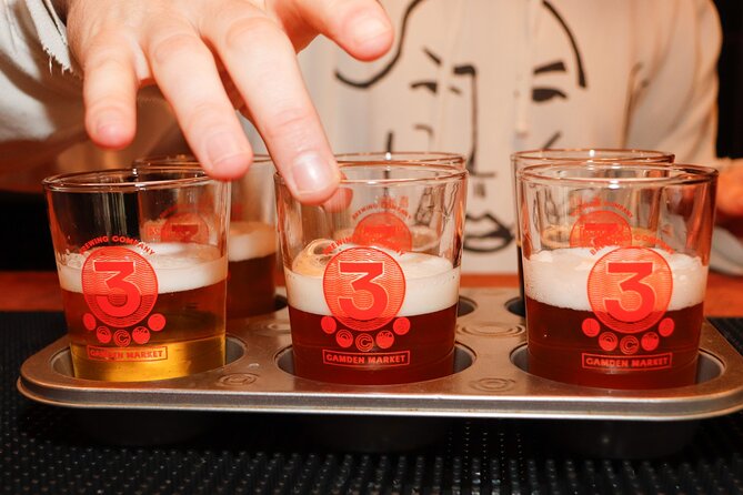 3 Locks Brewing Company Tour and Tasting Experience in Camden - The tasting flight: six beers, guided, and paced for real comparison