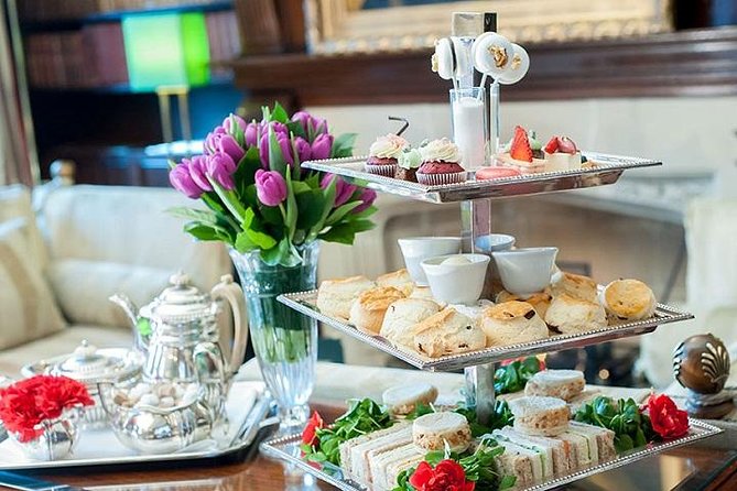 Afternoon Tea at The Milestone Hotel London - What’s on the table: tiered sandwiches, homemade scones, and named desserts