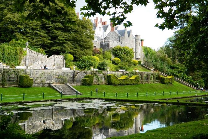 Cardiff: South Wales Cliffs, Beaches & Castles Day Tour - Ogmore Castle ruins: river reflections and stepping stones