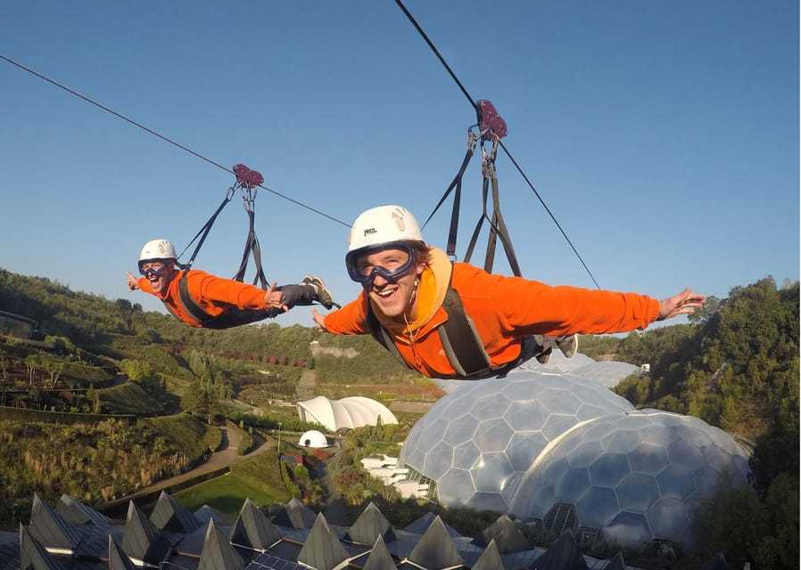 Cornwall: Eden Project Zip Wire Experience - The minivan ride to the tower: building anticipation fast