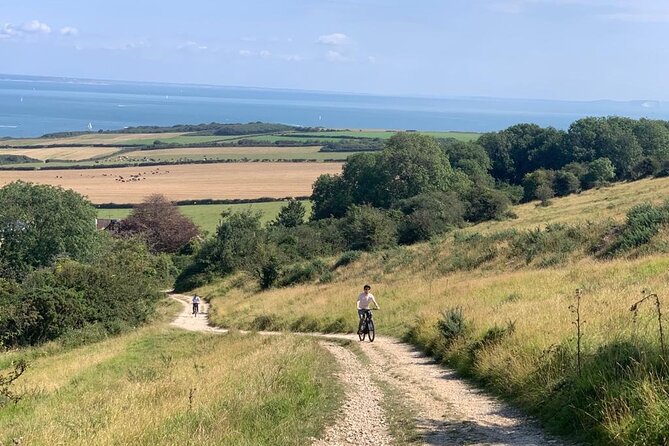 E-bike excursion exploring the Purbecks - Purbeck Hills and Corfe Castle area, where the motor really earns its keep