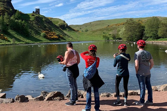 Edinburgh City Bike Tour - Choice of E-Bike or Manual - Holyrood Park and Arthur’s Seat: volcanic rock, secret garden paths, and attention to footing
