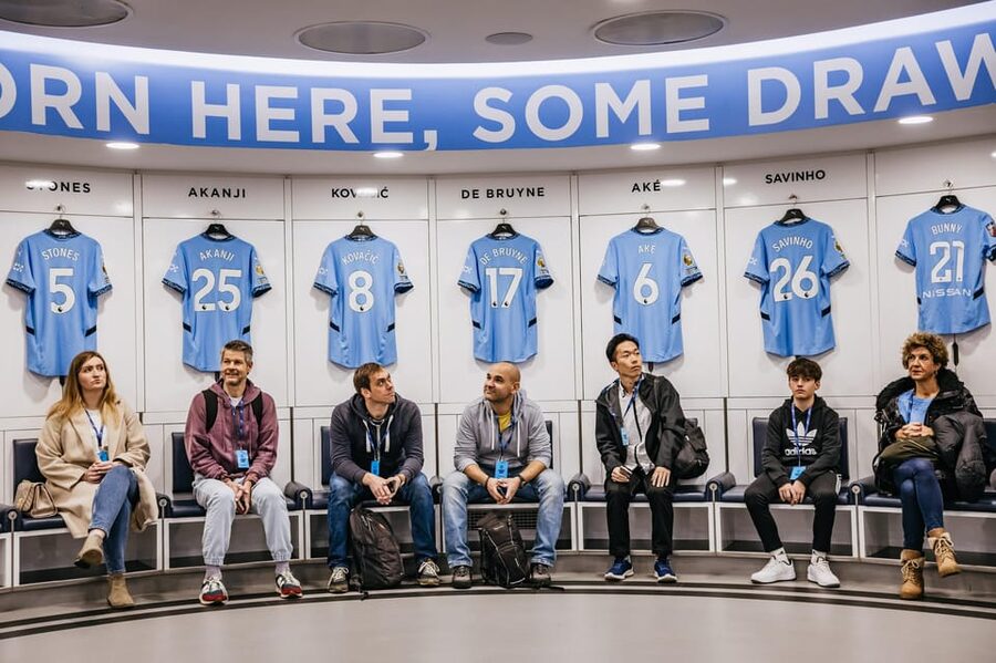 Etihad Stadium: The Manchester City Stadium Tour - Dugouts seats and pitch-side views, the Pep’s-eye angle