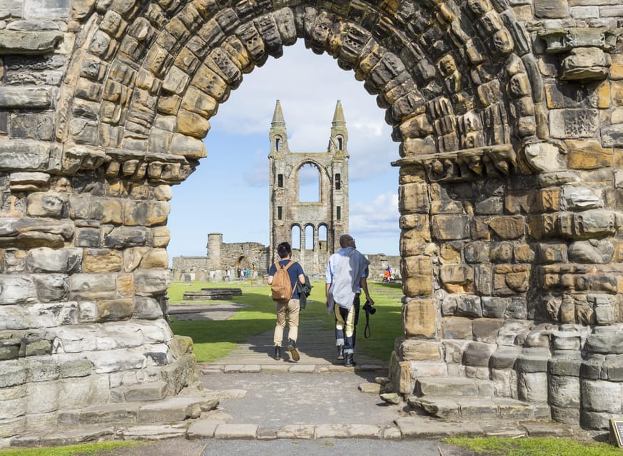 From Glasgow: The Kelpies, St Andrews and Fife Adventure - St Andrews Cathedral and Castle: where the clock speeds up