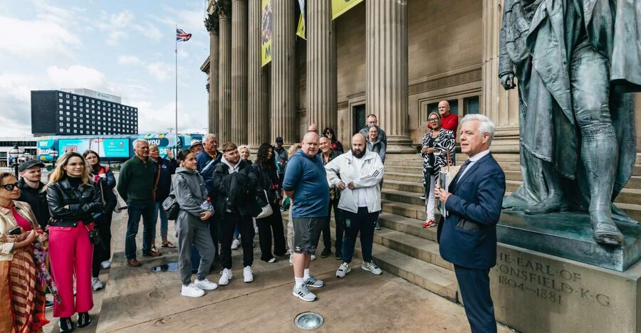 Liverpool: Official Peaky Blinders Coach Tour of Merseyside - Standing at the Changretta killing scene spot (Season 3)