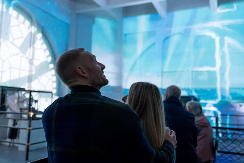 Liverpool: Royal Liver Building 360° Tower Tour - The 14th floor West Clock Tower AV show: 270 degrees behind the faces