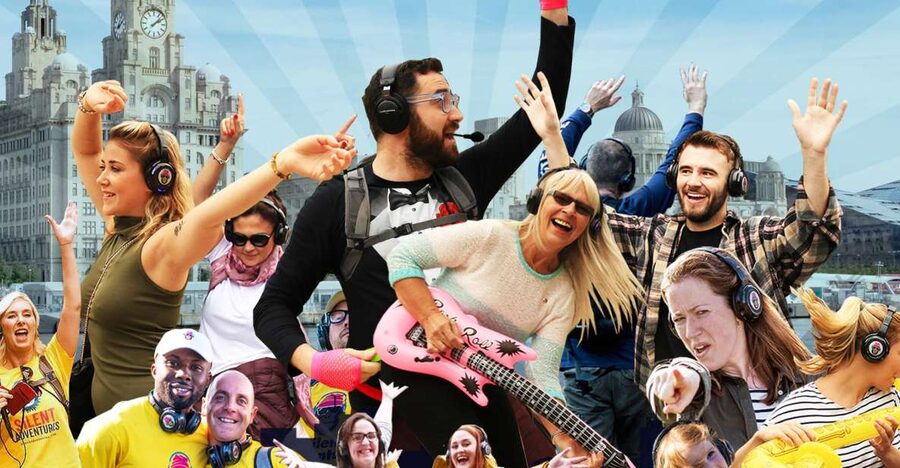 Liverpool: Silent Disco Adventure Tour - Warm-Up Moves With Your Guide: How the Awkward Becomes Funny