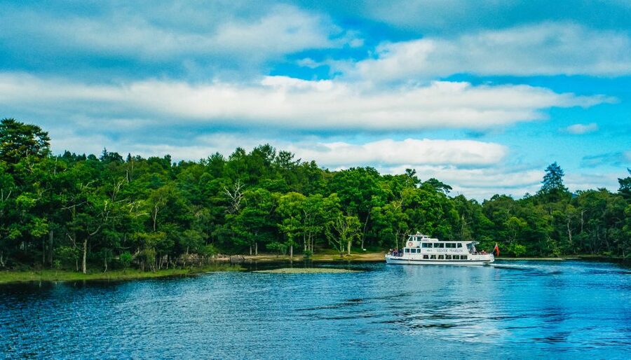 Loch Lomond: Scottish Highlands Sightseeing Cruise - Getting on board at Balloch Village, then rolling past big history