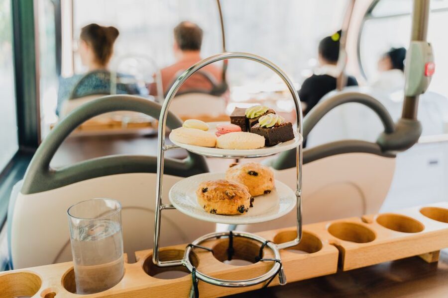 London: Afternoon Tea Bus with a Glass of Prosecco - A London double-decker afternoon tea, with Prosecco as the bonus
