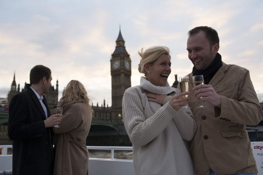 London: River Thames Evening Cruise with Bubbly and Canapés - The 2-hour route, Tower Bridge, London’s lights, and Canary Wharf