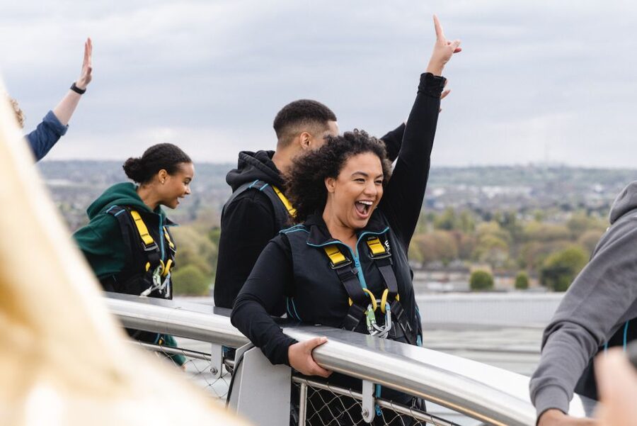 London: Tottenham Hotspur Stadium Skywalk Experience - Climbing up inside the stadium: how the experience builds