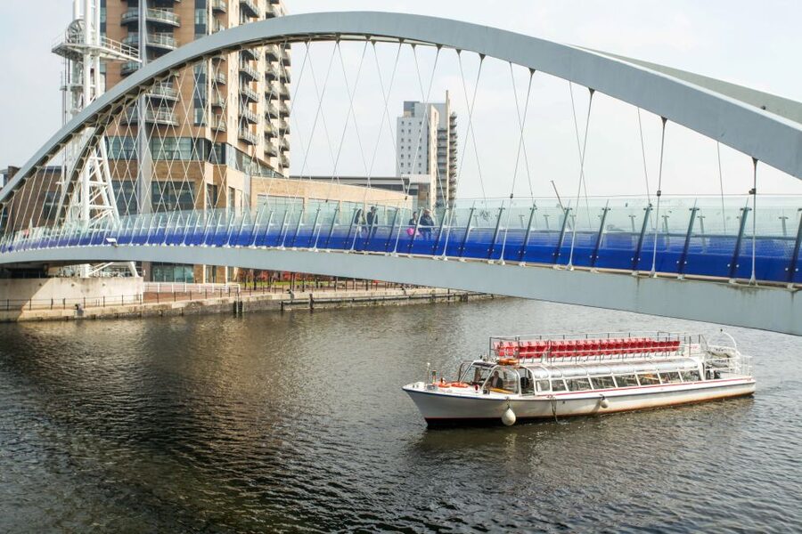 Manchester: Canal & River Cruise - From Salford Quays to Media City: watching modern Manchester from the canal