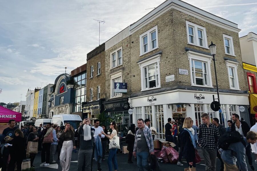 Notting Hill Walk Celebrities and Film Locations- London - Electric Cinema, the bookshop, and the Blue Door magic