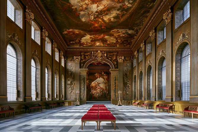 Old Royal Naval College - home to the Painted Hall, Greenwich - Helios Exhibition: light art layered onto old world grandeur