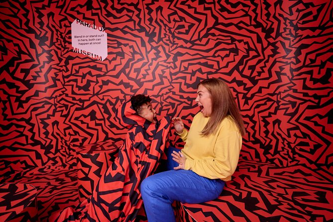 Paradox Museum London Admission Ticket - Wizard Room hallways and the Paradox Sofa