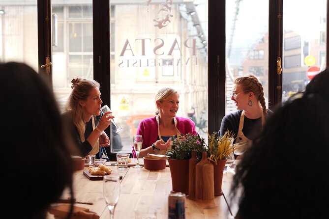 Pasta Making with Unlimited Prosecco in London's West End - A four-person West End pasta class that feels like a real workshop