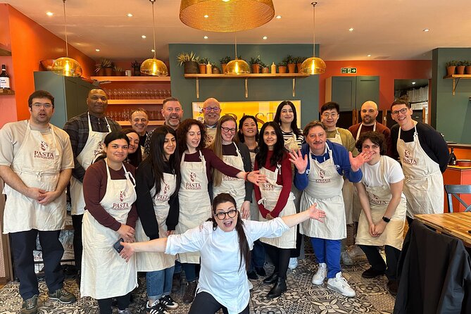 Pasta Making with Unlimited Prosecco in London's West End - The meal: eating what you made with a sauce