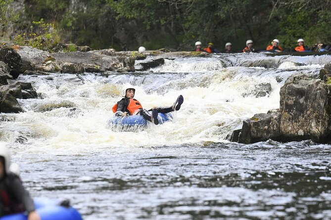River Tubing in Perthshire - The ride and the walk to the river, where balance counts