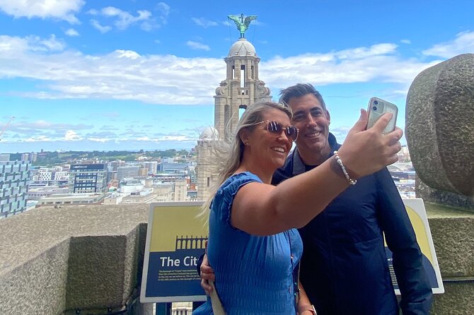 Royal Liver Building 360 - Tower Tour and Experience - Step 4: 35 stairs to the top, then 15th-floor 360-degree views
