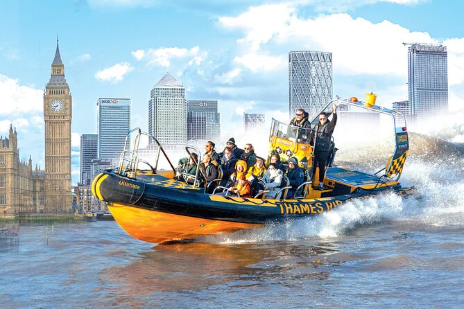 Speedboat Sightseeing: Embankment OR Westminster Pier -45 Minutes - The on-water rhythm: commentary first, speed after Tower Bridge
