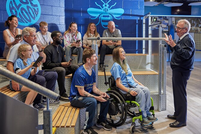 The Manchester City Stadium Tour - The away dressing room and the first team warm-up area flow