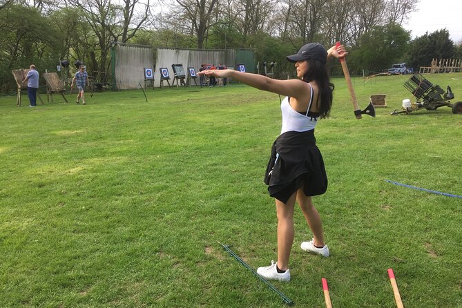 Ultimate Shooting Taster Session in Brighton - Axe throwing for one hour: fun, but with a clear learning curve
