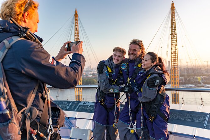 Up at The O2: Sunset Climb with Guided Tour with Panoramic Views - Meeting at Peninsula Square and getting geared up